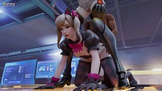 D.Va x Mercy x Pharah - Overwatch Threesome
