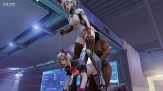 D.Va x Mercy x Pharah - Overwatch Threesome