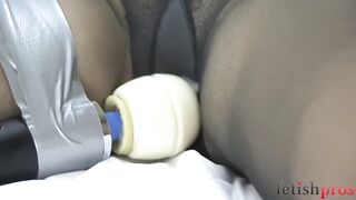 Teen Tied to Bed and Vibed in Pantyhose