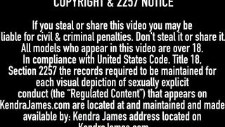 Dom Redhead Kendra James Dildo Fucks Ripped Open Abigail Mac In Wet Jeans!
