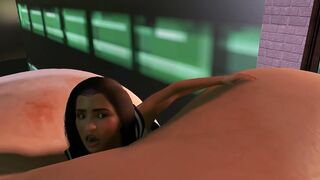 Giantess School Girl Grows Tall as a Building - Big Boob Teen Squishes Pal