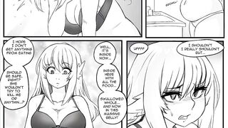 No Lunch Break - Episode 4 - Weight Gain Comic belly inflation