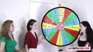 3 very Pretty Girls Play a Game of Strip Spin the Wheel