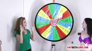 3 very Pretty Girls Play a Game of Strip Spin the Wheel
