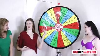 3 very Pretty Girls Play a Game of Strip Spin the Wheel