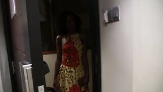 Fucking African amateur booty in my hotel room POV