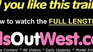 Girls Out West - Curvy hairy ladies with big tits lick each other