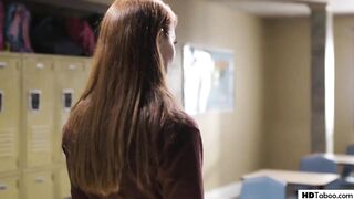 Lesbian sex with teacher and desperate schoolgirl and MILF