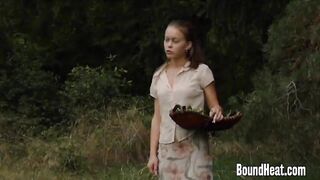 Innocent Young Girl Caught and Tied Up By Huntress