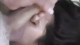 Dirty talking wife gets a facial
