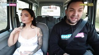Greek female in a taxi
