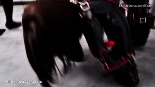 KIKI Latex puppy play with kigurumi
