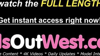 Girls Out West - Curvy big boobed chicks lick wet cunts