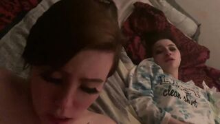 I let my Lesbian GF try a Dick for the first Time!! Watch us both get Fucked in our first Threesome!