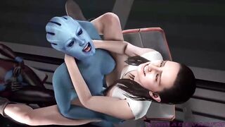 Rey gets pounded by liara (futa)
