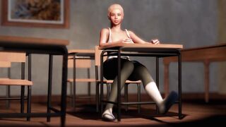 Big Boob Teen Breast Expansion at School - Long Leg Tall Lesbian Hourglass