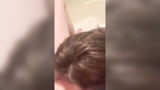Lesbians Sneak away to Friend’s Bathroom - Lick Eat Finger & Fuck on Toilet Quietly - Hot Couple
