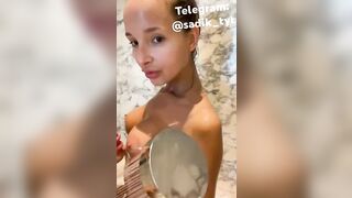 Russian twins in bathroom