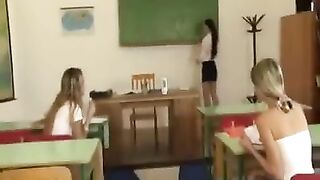 Lesbian teacher punishes schoolgirls