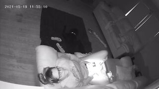 Babysitter Masturbating With My Vibrator on Couch