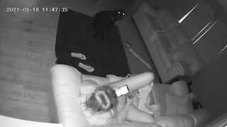 Babysitter Masturbating With My Vibrator on Couch