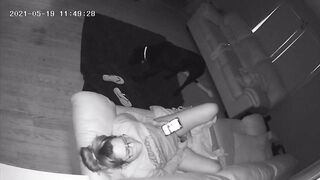 Babysitter Masturbating With My Vibrator on Couch