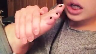 Sexy self toe sucking