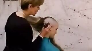 Sexy woman headshave