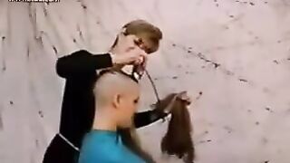 Sexy woman headshave