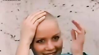 Sexy woman headshave