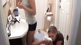 Sexy girl smell socks and feet