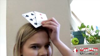 LOSTBETSGAMES - Cute Girls Play a Game of Strip High-Card Wins - Things Get Hot Quickly