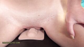 Sara Jay Trains Perky Tits Teen to Ride Sybian & Love Lesbian Sex!