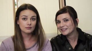 2 girls showing their oral and swallowing skills – mega hot