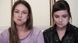 2 girls showing their oral and swallowing skills – mega hot