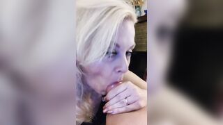 POV SURPRISE BLOWJOB THICK PAWG BLONDE BIG TIT MATURE MILF GILF