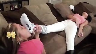 Danica's sock worshiped by Tay