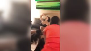 Bachelorette party GFs eating the blindfolded fiance's pussy