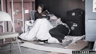 PURE TABOO Evelyn Claire Spanks Desperate Gia Derza During First Lesbian Experience