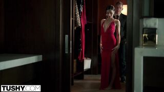 TUSHY Sultry Actress Emily gets DPed by her two co-stars