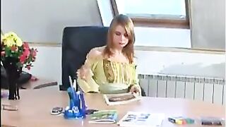 Lesbian Office Executives Fucking With A Strap On