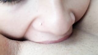 Lesbian Kissing and licking Pussy ( POV )