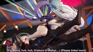 Cow Goddess Takes 12 Inch Black Monster Cock and Performs Succubus Lesbian Fuck in Public Hotel