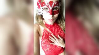 Oh Yes!!! Real amateur homemade Hot Wife Anastasia in Red Mask