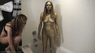 gold statue comes to life