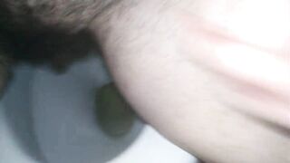 pissing and masturbating, clitoris close-up, hairy pussy