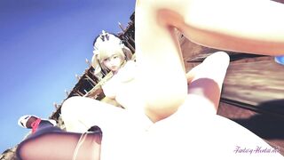 Genshin Impact Hentai Yuri - Ganyu & Barbara Lesbian Sex