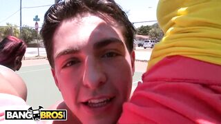 BANGBROS - Elizabeth Bentley, Paris Sweetz, and Aryana Adin Are Basketball Hoes With Big Asses (One of Two)