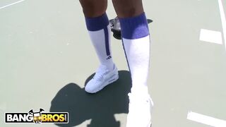 BANGBROS - Elizabeth Bentley, Paris Sweetz, and Aryana Adin Are Basketball Hoes With Big Asses (One of Two)