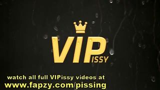 Smoking hot teen lesbians pissing on each other